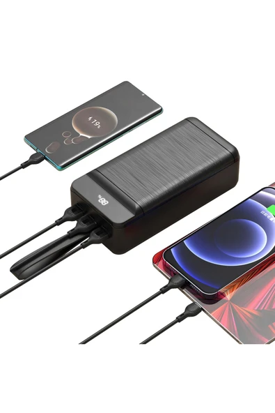 Xo 22.5w Pd Fast Hızlı Type-c Usb-c 3 Usb Çıkışlı 80000 Mah Taşınabilir Şarj Aleti Powerbank Pr160