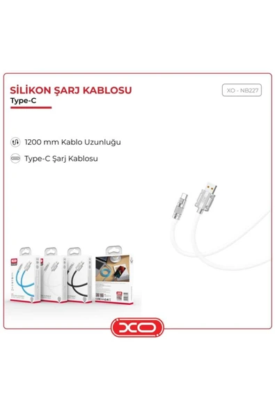 Xo Usb To Type-c Usb-c 6a Fast Hızlı Metal Uçlu Android Iphone Uyumlu Data Veri Şarj Kablosu Nb227 ürün görseli