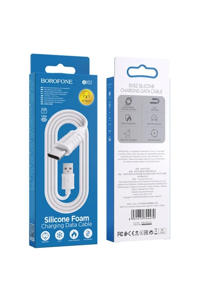 Borofone iPhone ile Uyumlu 3.0A Şarj ve Data Kablo USB to Type-C - 1 Metre - BX52 - Resim 4
