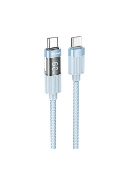 Borofone iPhone ile Uyumlu 60W Şarj ve Data Kablo Type-C to Type-C - 1.2 Metre - BU46