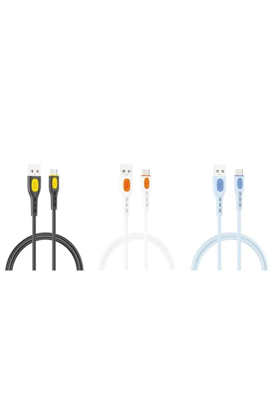 Xo Hızlı Şarj Kablosu NB280, 3A Max, PVC, 1 Metre Uzunluk, Veri Transfer Kablosu, Dayanıklı Tasarım - Resim 3