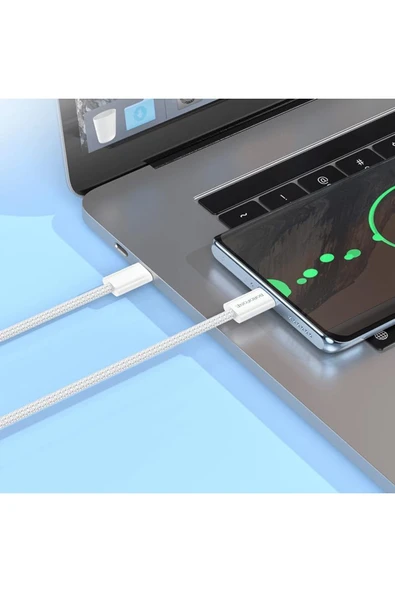 Borofone iPhone ile Uyumlu 60W Şarj ve Data Kablo Type-C to Type-C - 1 Metre - BX103 - Resim 3