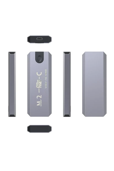 Coverzone M2 SSD Harici Okuyucu ve Yazıcı 10 Gbps Type-C Harici Bellek Kart Okuyucu NVME - NGFF ZR965 Optimus - Resim 5