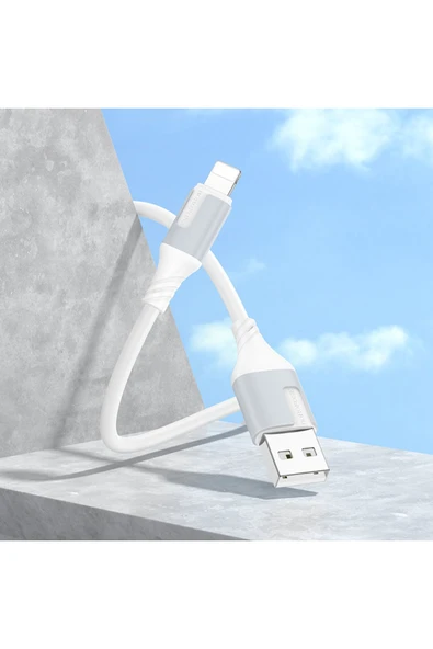 Borofone İphone Ile Uyumlu 2.4a Şarj Ve Data Kablo Usb To Lightning - 1 Metre - Bx101 - Resim 3
