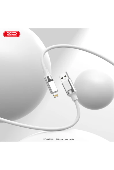 Xo 6A Lightning Hızlı Şarj Kablosu,NB251,Slikon,1 Metre,Kırılmaya Karşı Dayanıklı,Hızlı Veri Aktarımı - Resim 2