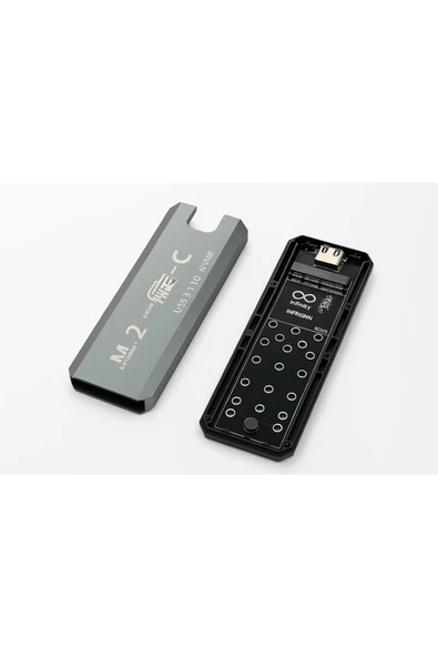 Coverzone M2 SSD Harici Okuyucu ve Yazıcı 10 Gbps Type-C Harici Bellek Kart Okuyucu NVME - NGFF ZR965 Optimus - Resim 2