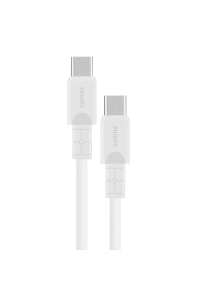 Philips USB-C Şarj ve Data Kablosu, 60W, Hızlı Şarj, 3A Yüksek Akım, 1 Metre,Dayanıklı Slikon Kablo,DLC3001C ürün görseli