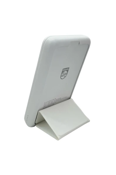 Philips MagSafe Kablosuz Powerbank,5000 mAh,Stand Özellikli,USB-C ve USB-A Çıkışlı,Hızlı Şarj,Li-Po,DLP9701C - Resim 2