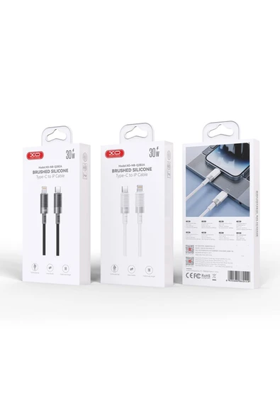 Xo 30W Hızlı Şarj Kablosu Lightning | NB-Q282A | Yumuşak Slikon Tasarım | Hızlı Veri Aktarımı | 1 Metre - Resim 3