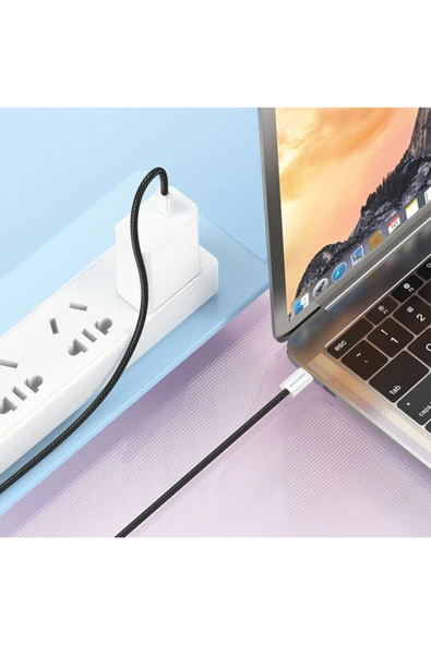 Borofone iPhone ile Uyumlu 60W Şarj ve Data Kablo Type-C to Type-C - 1 Metre - BX103 - Resim 4