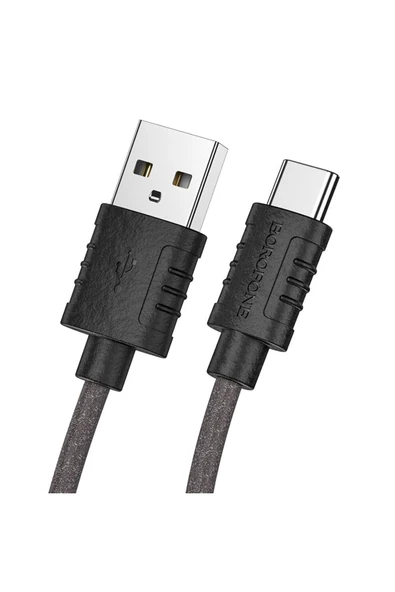 Borofone iPhone ile Uyumlu 3.0A Şarj ve Data Kablo USB to Type-C - 1 Metre - BX52