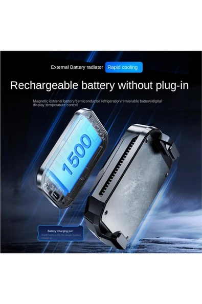 Xo SL06 Kablosuz Gaming Telefon Soğutucu,1500mAh,LED Göstergeli,Ultra Sessiz Çalışma,Hızlı Soğutma - 2