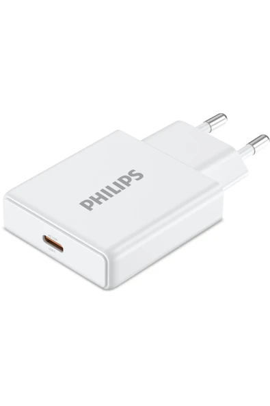 Philips Type-C Hızlı Şarj Adaptörü,33W PowerDelivery 3.0 + QuickCharge 3.0,Akım Korumalı,Slim Şarj,DLP4311C