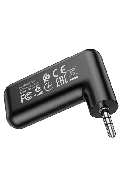 Coverzone Borofone Wireless Bluetooth 5.0 3.5mm Aux Araç Ses Aktarım Kiti Adaptör Araba Hoparlör Kablosuz BC35 - 6