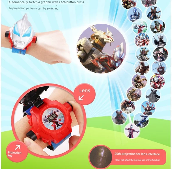 Çocuklar için Dönüşen Robot Saat Oyuncağı - Buz ve Kar Prensesi - 24 HD Figür + Flip - 10