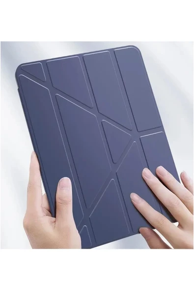 Coverzone Galaxy X910 ile uyumlu Tab S9 Ultra 14.6' Kalem Bölmeli Standlı Uyku Modlu Attravtive Smart Cover - Resim 6