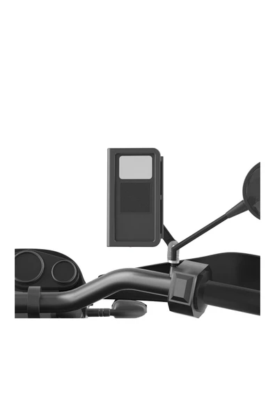 Coverzone Bisiklet Motosiklet ve Scooter Dikiz Ayna Uyumlu Telefon Tutucu Universal Modellere Uyumlu PB08 - 6