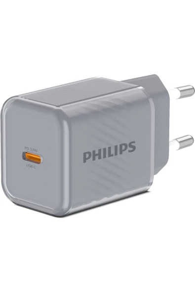 Philips Type-C Hızlı Şarj Adaptörü,33W Hızlı Şarj,Akıllı Telefon,Tablet Uyumlu,Power Delivery,3A,DLP5311C ürün görseli