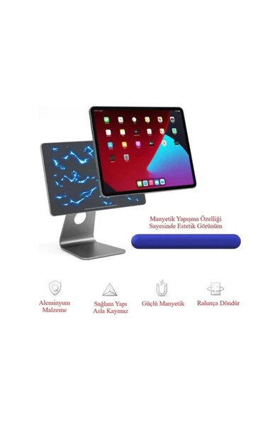 Coverzone Tablet Stant iPad Pro 11 ile Uyumlu Açısı Ayarlanabilir Mıknatıslı - 3
