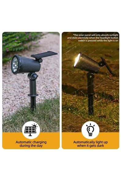 Coverzone 1 Adet Solar Enerjili Bahçe Rgb Işıklandırmak Için Lamba Dış Mekan Uygun Güneş Enerjili Işık Sbrgb-1 - 5
