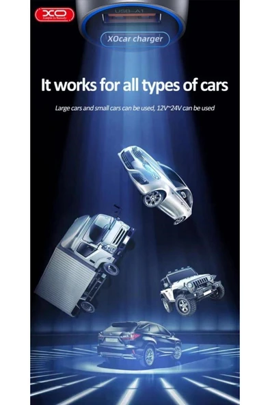 Xo -CC51 2In1 Araç İçi Çakmaklık 40W Hızlı Şarj Soketi USB-C+USB-C Port - Resim 5