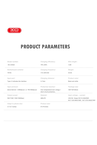 Xo Manyetik Kablosuz Şarj Aleti CX022–15W Hızlı Şarj,Akım Korumalı,Aşırı Şarj Korumalı - 6