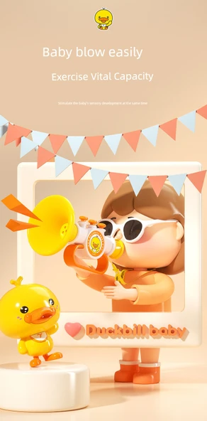 Ya Aile Bebek Oyuncak Seti - Turp Tavşanı + Harmonik + Trompet - Renkli Kutu - 2 Askılı - 10
