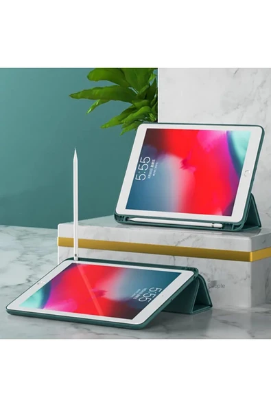 Coverzone Galaxy X910 ile uyumlu Tab S9 Ultra 14.6' Kalem Bölmeli Standlı Uyku Modlu Attravtive Smart Cover - Resim 3