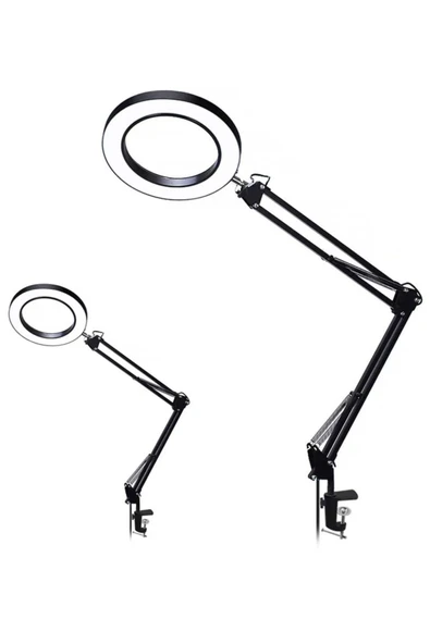 Coverzone Kıskaçlı Yuvarlak Işık 6.3 inç (16cm) Stüdyo Işık Youtuber Twich Kick Yayıncı Işığı NB35 - 4