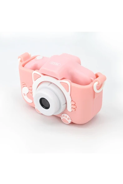 Xo XJ01 Mini Dijital Oyunlu Çocuk Kamerası,Ön/Arka Kamera,8X Zoom,1080P,Oyunlu,Renkli Çerçeveli,Silikon
