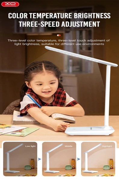 Xo -OZ05 Şarjlı Dokunmatik Special 20 Led Işıklı Telefon Standlı Masa Lambası