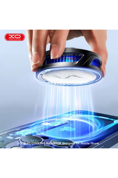 Xo SL07 MagSafe İle Uyumlu Gaming Telefon Soğutucu Fan,RGB Aydınlatmalı,Sıcaklık Göstergeli,Sessiz - 2