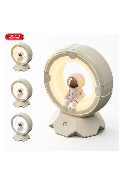 Xo OZ12 Astronot Temalı Çocuk LED Gece Lamba,4 Seviye Işık Ayarı,3 Farklı Renk Ayarı,Dokunmatik,1200mAh - 7
