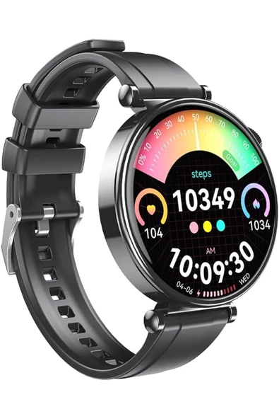 Xo GT4 Mini Akıllı Saat,1.3'' Ekran,BT 5.3,Kalp Atış Ölçer,Adım Sayar,Kalori Takip,Kablosuz Şarj,200mAh