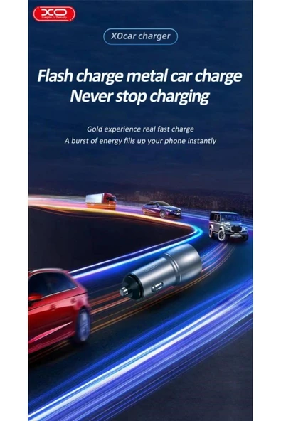 Xo -CC51 2In1 Araç İçi Çakmaklık 40W Hızlı Şarj Soketi USB-C+USB-C Port - Resim 6