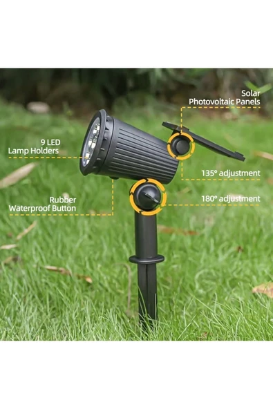 Coverzone 1 Adet Solar Enerjili Bahçe Rgb Işıklandırmak Için Lamba Dış Mekan Uygun Güneş Enerjili Işık Sbrgb-1 - 4