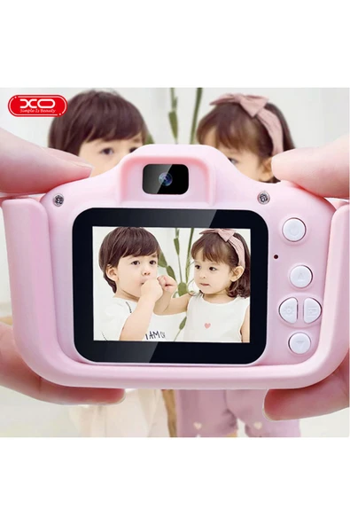 Xo XJ01 Mini Dijital Oyunlu Çocuk Kamerası,Ön/Arka Kamera,8X Zoom,1080P,Oyunlu,Renkli Çerçeveli,Silikon - 5