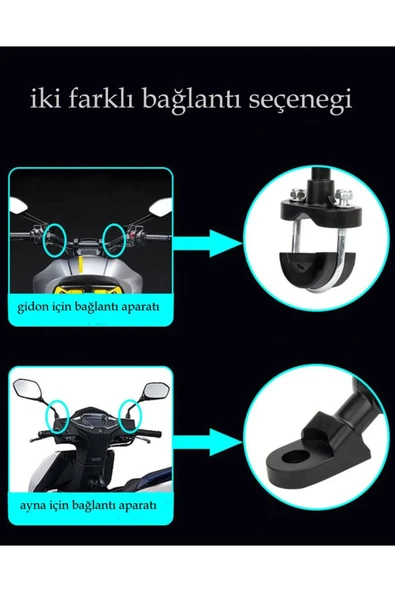 Coverzone Bisiklet Motosiklet ve Scooter için Gidon Uyumlu Telefon Tutucu Kolay Kurulum MT-E - 2
