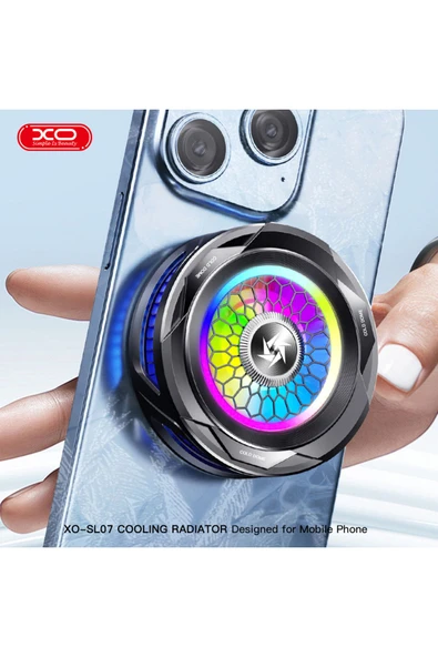 Xo SL07 MagSafe İle Uyumlu Gaming Telefon Soğutucu Fan,RGB Aydınlatmalı,Sıcaklık Göstergeli,Sessiz ürün görseli