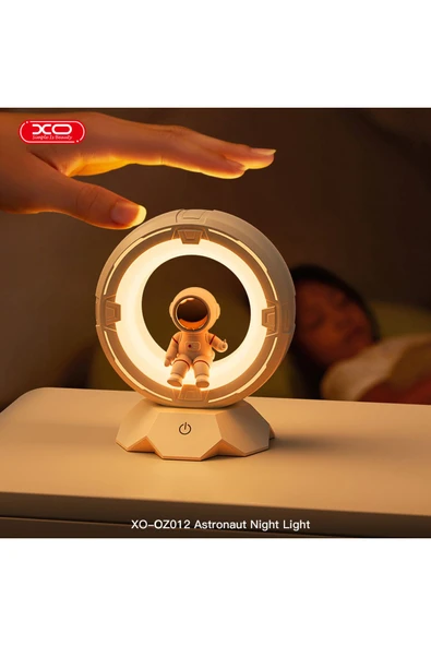Xo OZ12 Astronot Temalı Çocuk LED Gece Lamba,4 Seviye Işık Ayarı,3 Farklı Renk Ayarı,Dokunmatik,1200mAh - 5