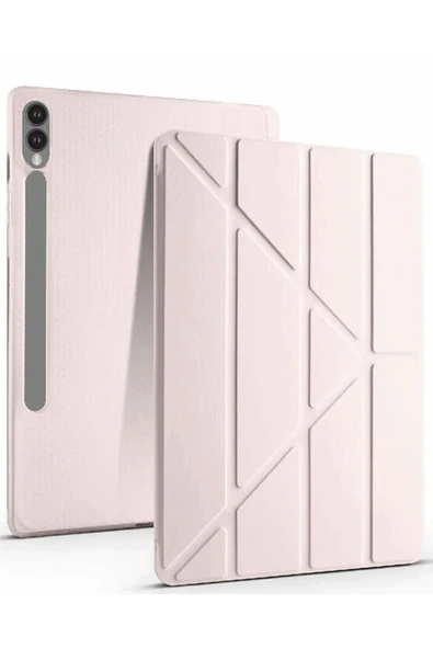 Coverzone Galaxy X610 Tab S9 FE Plus ile uyumlu 12.4 Kılıf Kalem Koyma Bölmeli Standlı Attravtive Smart Cover ürün görseli