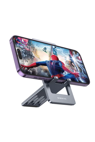 Borofone Katlanabilir Stant Business Model Aluminyum Materyal Akıllı Telefon Masaüstü Stant Bh112 - 5