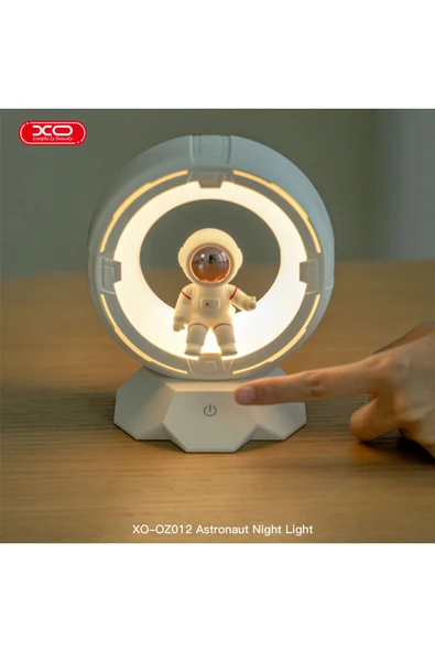 Xo OZ12 Astronot Temalı Çocuk LED Gece Lamba,4 Seviye Işık Ayarı,3 Farklı Renk Ayarı,Dokunmatik,1200mAh - 6