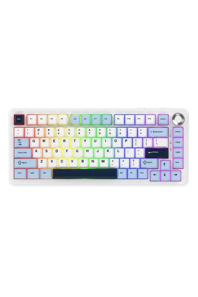Coverzone Ajazz Ak820 Max Plus Daydream Switch 3 Modlu Mekanik Oyun Klavyesi-8000 Mah Batarya Rgb-hot Swap