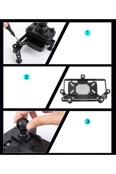 Coverzone Bisiklet Motosiklet ve Scooter için Gidon Uyumlu Telefon Tutucu Kolay Kurulum MT-B - 4