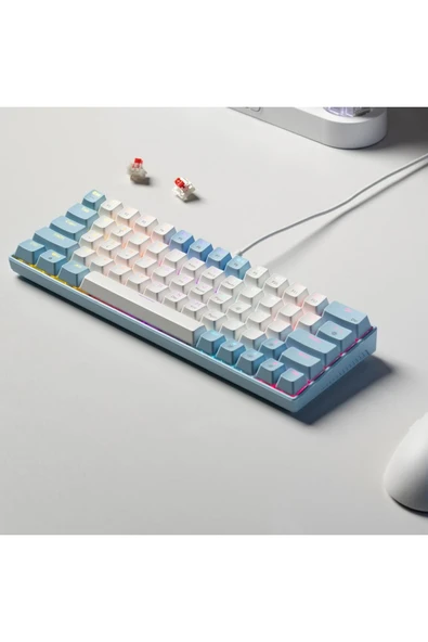 Coverzone ZIFRIEND Türkçe Q Tuş Dizilimi RGB Mekanik Oyuncu Klavye - Kırmızı Switch T62