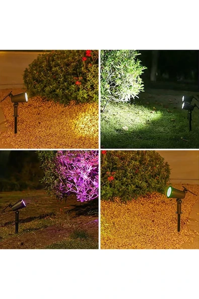 Coverzone 1 Adet Solar Enerjili Bahçe Rgb Işıklandırmak Için Lamba Dış Mekan Uygun Güneş Enerjili Işık Sbrgb-1 - 3