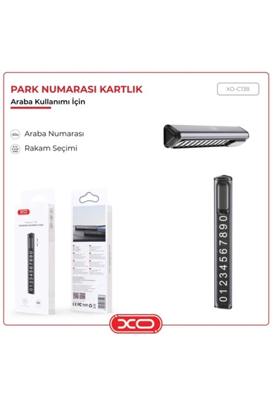 Xo Araba Araç İçi Cep Telefonu Numara Etiketi Numaratör - 2