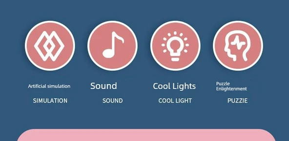 Çocuk Simülasyon Direksiyonu Montessori Erken Eğitim Oyuncağı - Çantalar - Hafif - Pudra Mavi - Resim 9