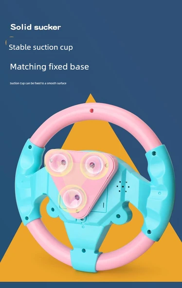 Çocuk Simülasyon Direksiyonu Montessori Erken Eğitim Oyuncağı - Çantalar - Hafif - Pudra Mavi - Resim 12